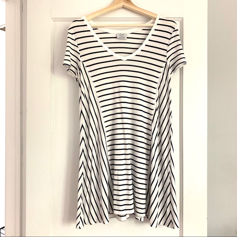 Zara Trafaluc Black and White Striped Dress